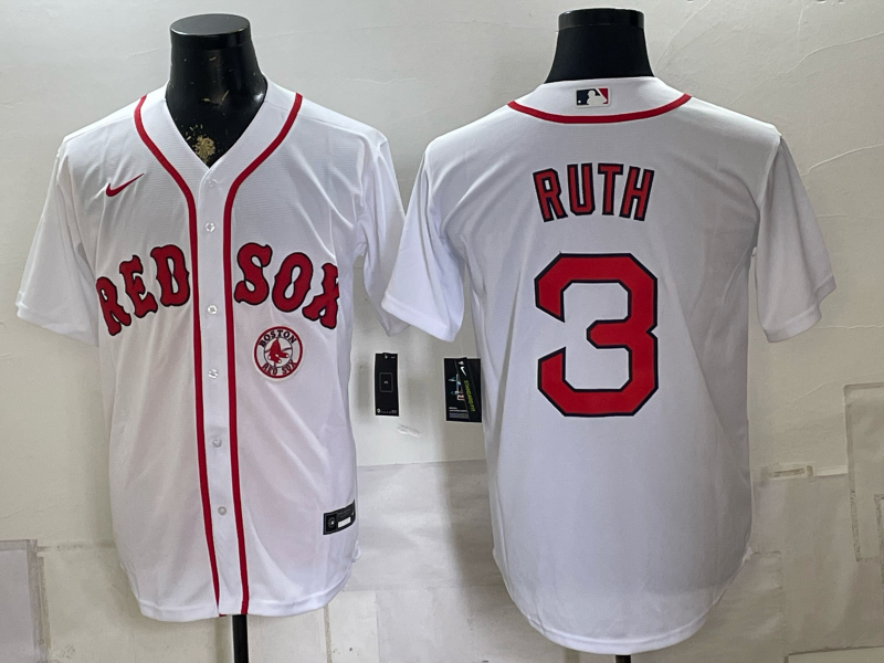 2026 Men Boston Red Sox #3 Ruth white Nike MLB Jersey 0824007->boston red sox->MLB Jersey
